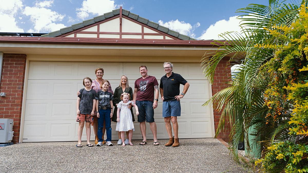 Ollie and her family with Triple M